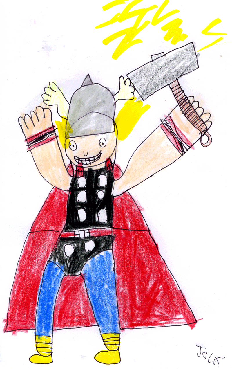 Jack has drawn the next addition to his Superhero Collection. Added to 