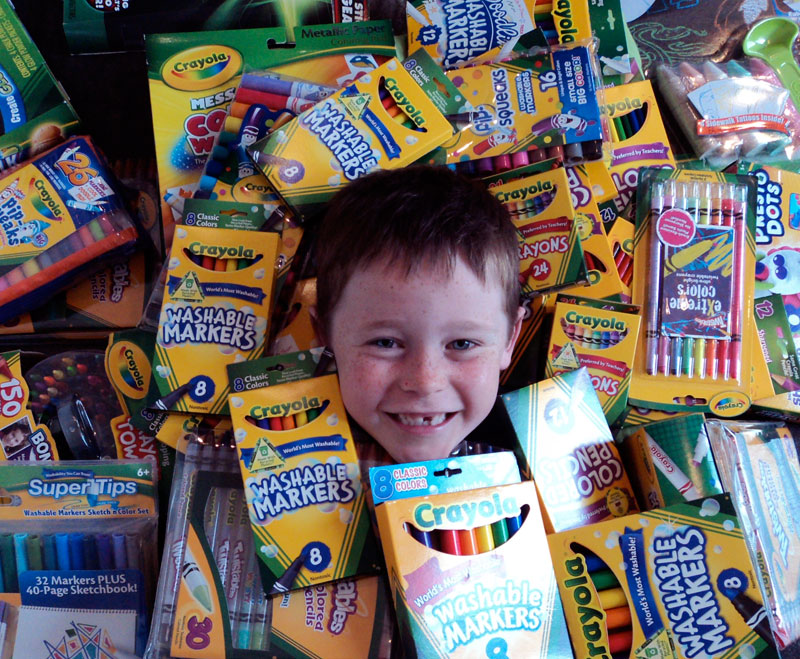 Thank you to Crayola USA for the biggest box of art supplies…ever