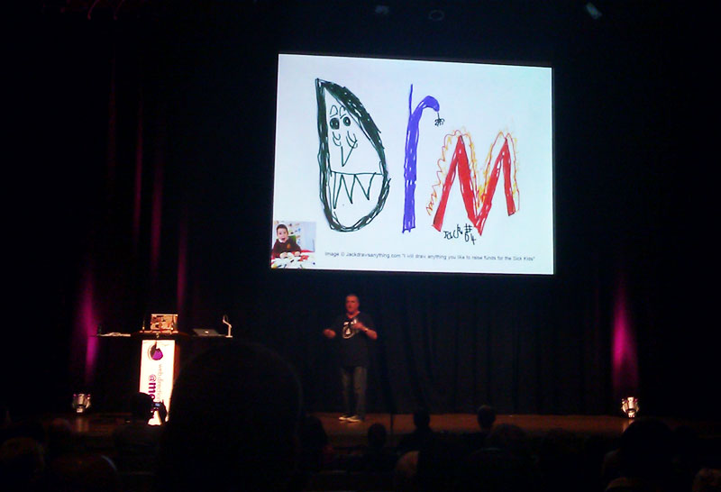 Jack’s biggest picture yet at Web Directions @media in London thanks to Bruce Lawson (@brucel)