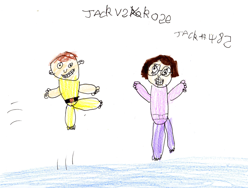 Boy & girl doing Karate for Lisa