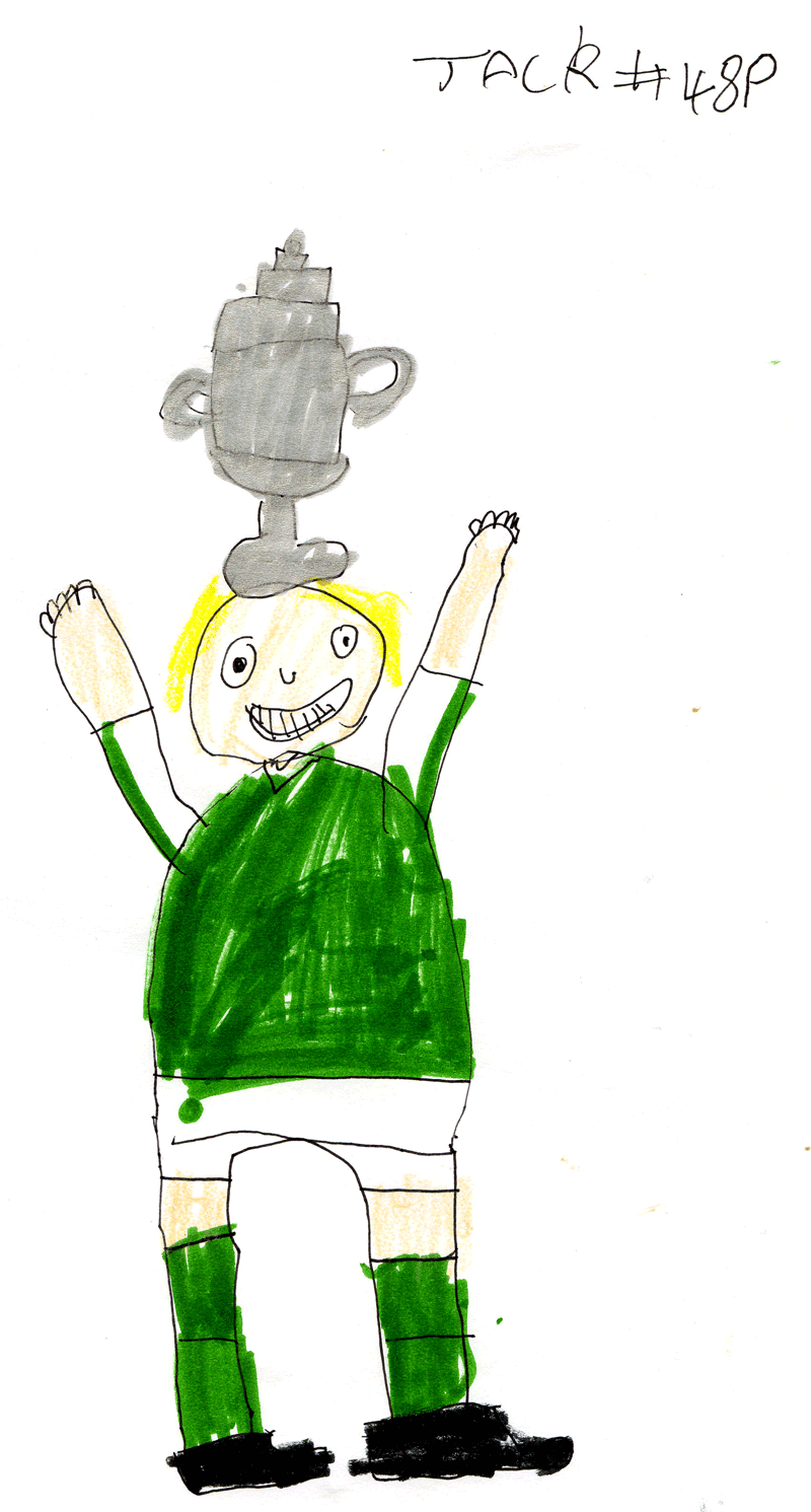 6 year old predicts 1-0 Scottish Cup Final win for Hibs (and swarm of bees) through his art?