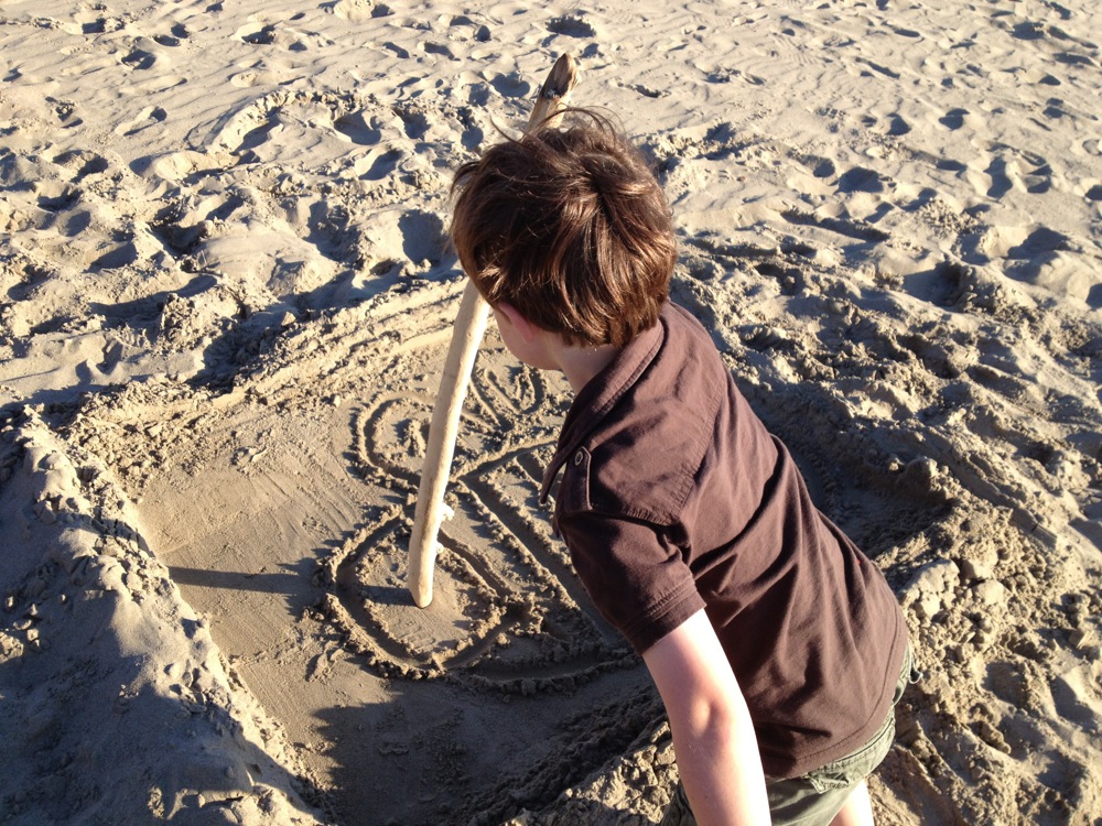 California Jack draws on Stinson Beach