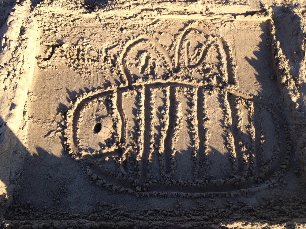 California Jack draws on Stinson Beach