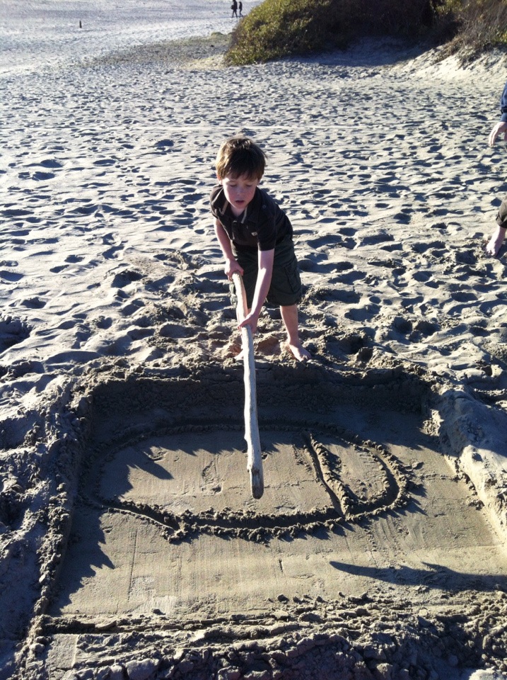 California Jack draws on Stinson Beach