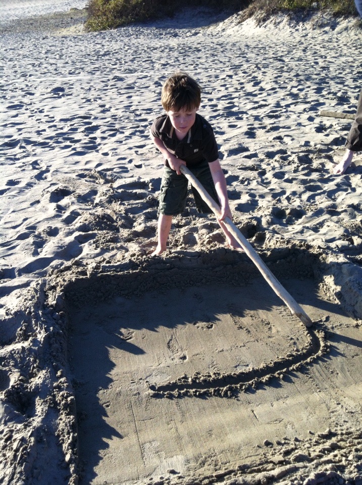 California Jack draws on Stinson Beach