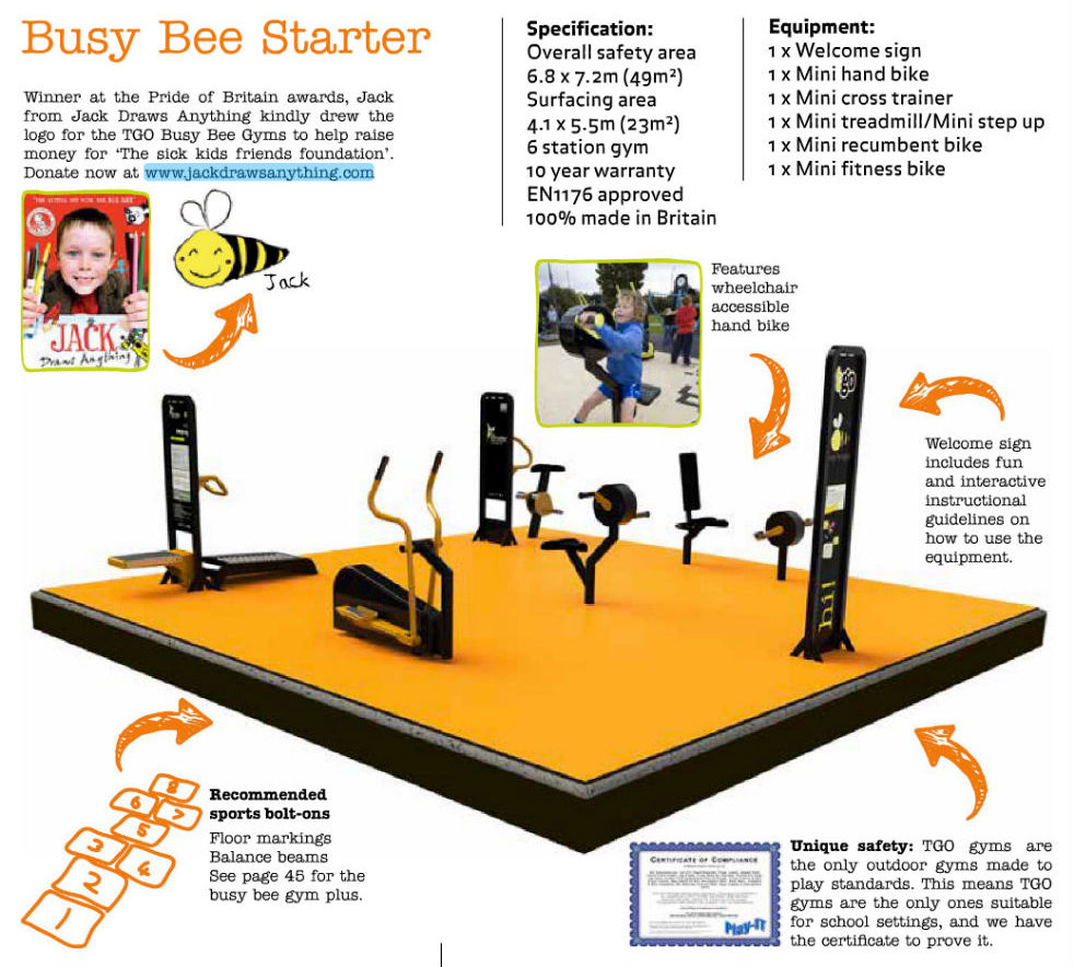 Jack’s logo in the wild looking super in The Great Outdoor Gym Company 2013 Brochure